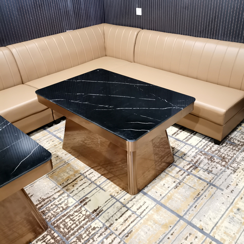 Modern LED Glow Stainless Steel Tables Stools for Hookah Venues - 图片 7