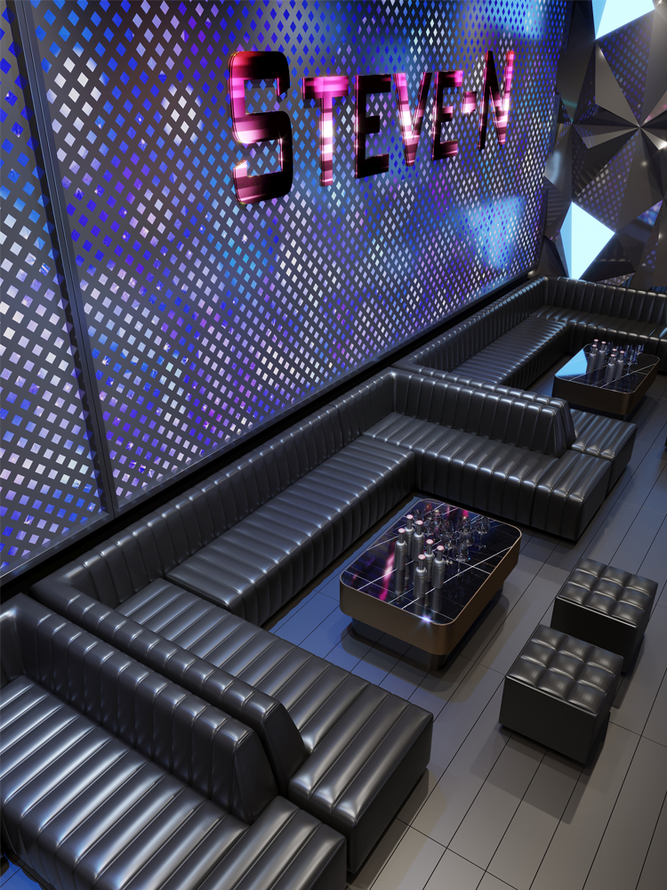 Bespoke Bar Night Club Furniture Sectional Leather Seating Set - 图片 7