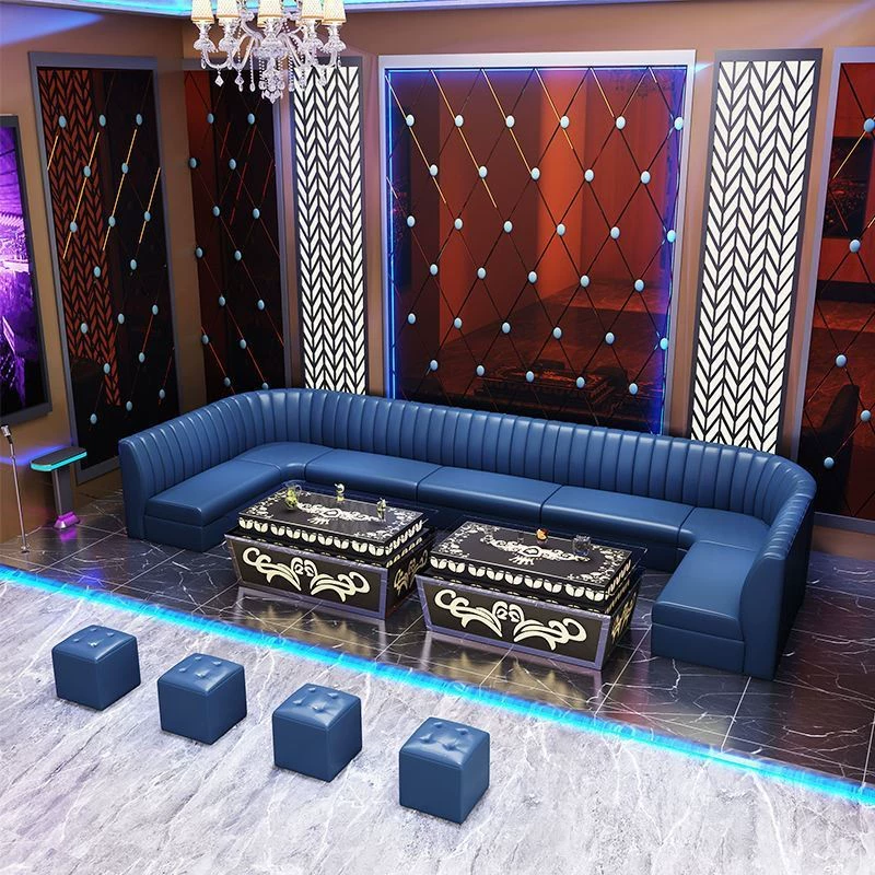 Bespoke Bar Night Club Furniture Sectional Leather Sofa Set - 图片 2