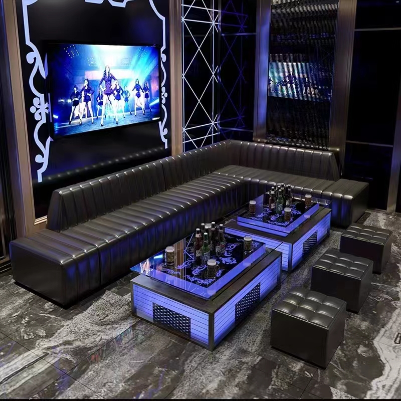 Bespoke Bar Night Club Furniture Sectional Leather Seating Set - 图片 8