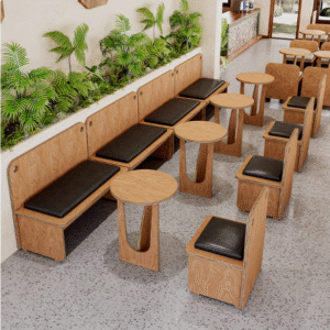 Factory Modern Sushi Restaurant Booths