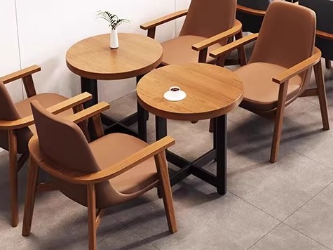 Modern PU Leather Restaurant Dining Set - 图片 6
