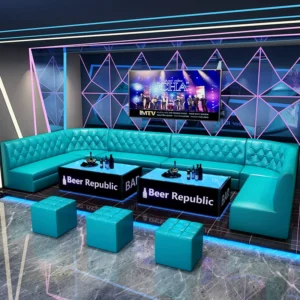 Bespoke Bar  Night Club Furniture Sectional Leather Sofa Set