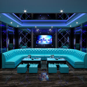 Bespoke Bar Night Club Furniture Sectional Leather Seating Set