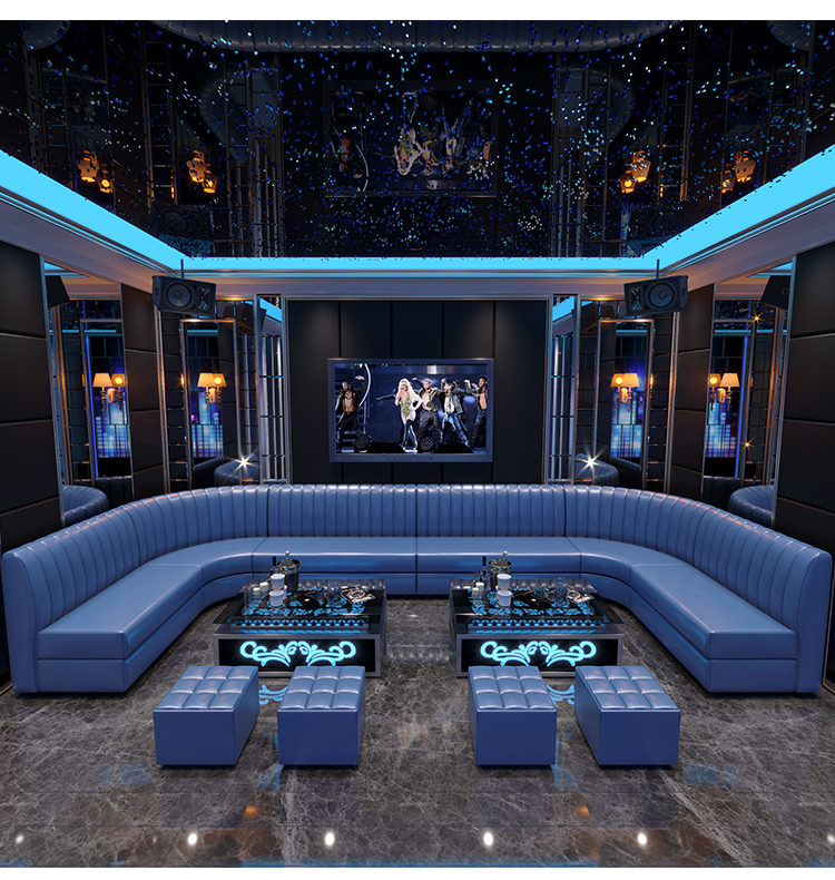 Bespoke Bar Night Club Furniture Sectional Leather Seating Set - 图片 5