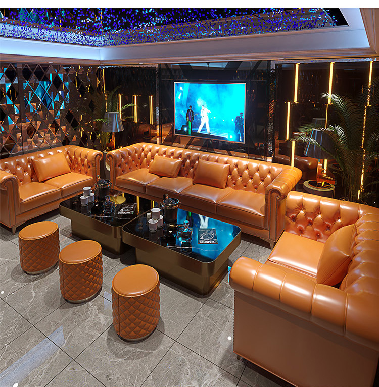 Modern LED Glow Stainless Steel Tables Stools for Hookah Venues