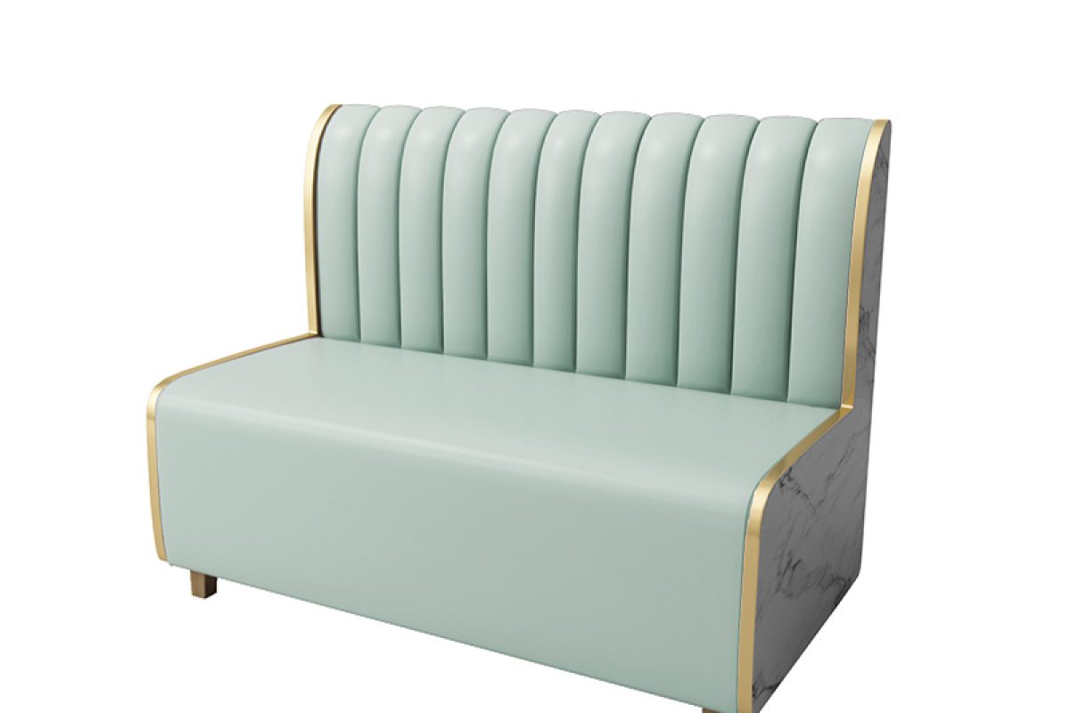 commercial grade leather dining booth